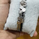 أسورة رجالى جلد فى معدن فرزتشي