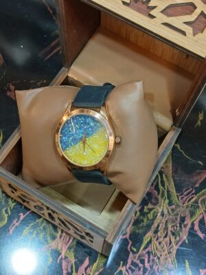 ساعة حريمى أستيك رابر كحلى