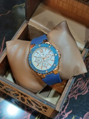 ساعة حريمى كوبي أستيك رابر كحلى هاى كوبى