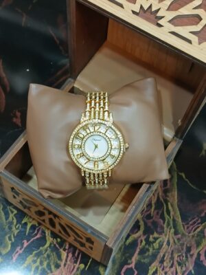 ساعة حريمى معدن هاى كوبى أستيك أنسيال لون دهبى