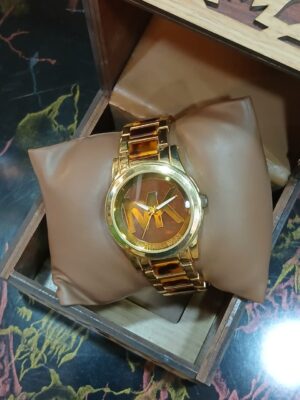 ساعة يد حريمى أستيك معدن