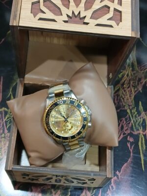 ساعة رجالى صب مارين دهبى فى سيلفر