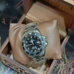 ساعة معدن رجالى رولكس قفل أوريجينال مينا سودة أستيك سيلفر