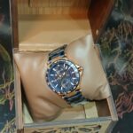 ساعه رجالى كحلى أستيك معدن ميرور أوريجينال