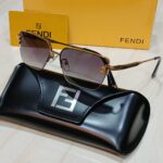 نظارة حريمى هاف فريم معدن لون دهبى