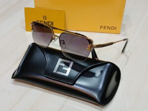 نظارة حريمى هاف فريم معدن لون دهبى