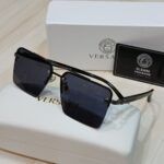 نظارة رجالى هاف فريم لون أسود عدسات سودة